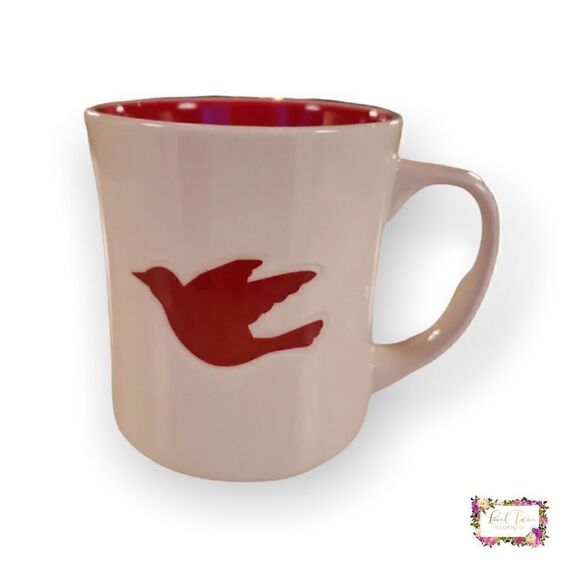 Starbucks 2008 Coffee Mug Cup with Imprinted Red Dove Bird - Picture 6 of 7